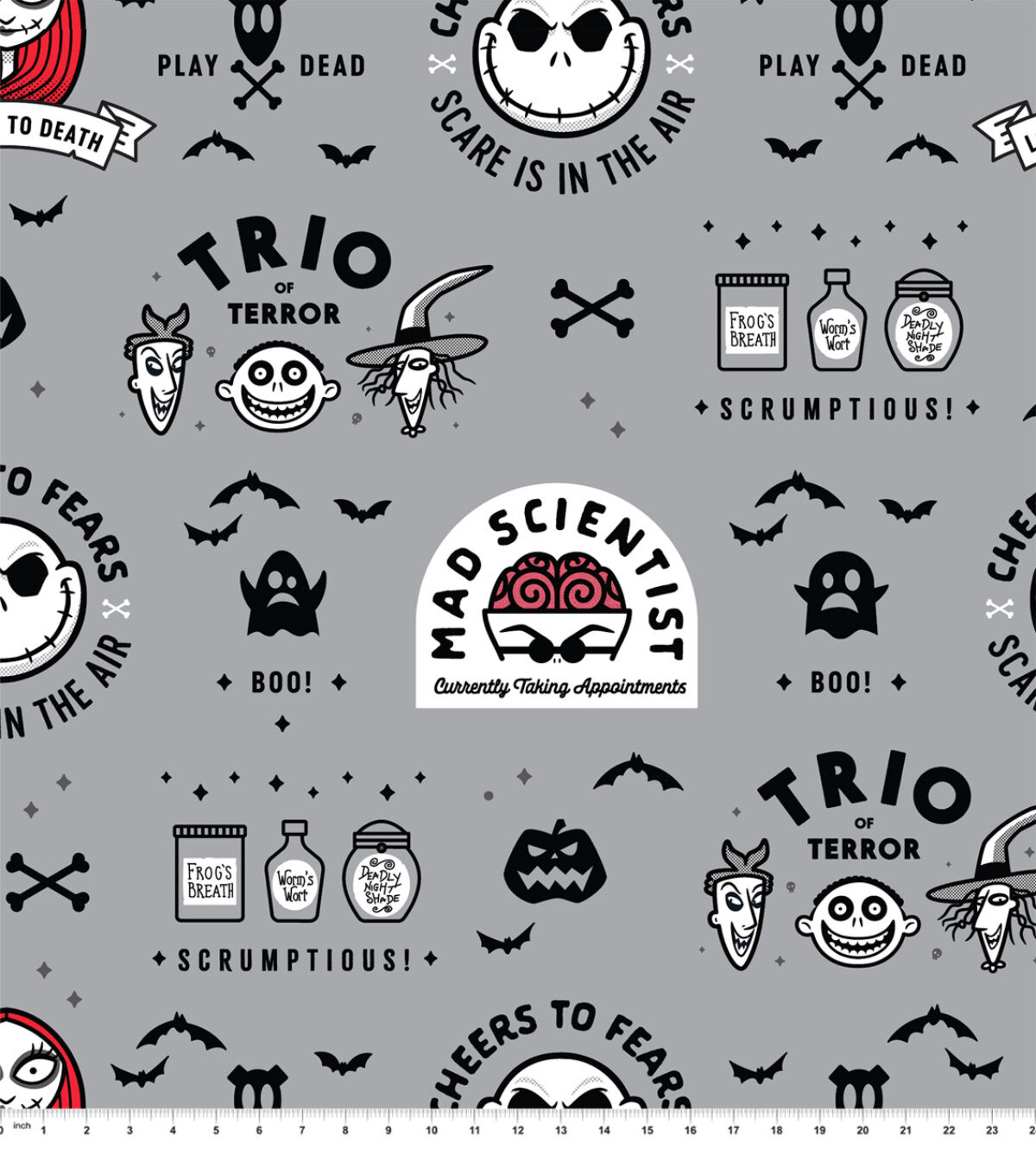 Nightmare Before Christmas Icon Fleece Fabric