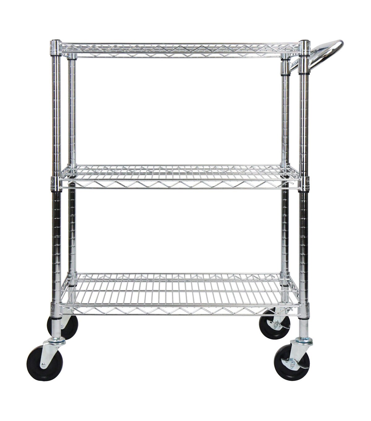 Oceanstar 400lbs Silver 3 Tier Heavy Duty All Purpose Utility Cart