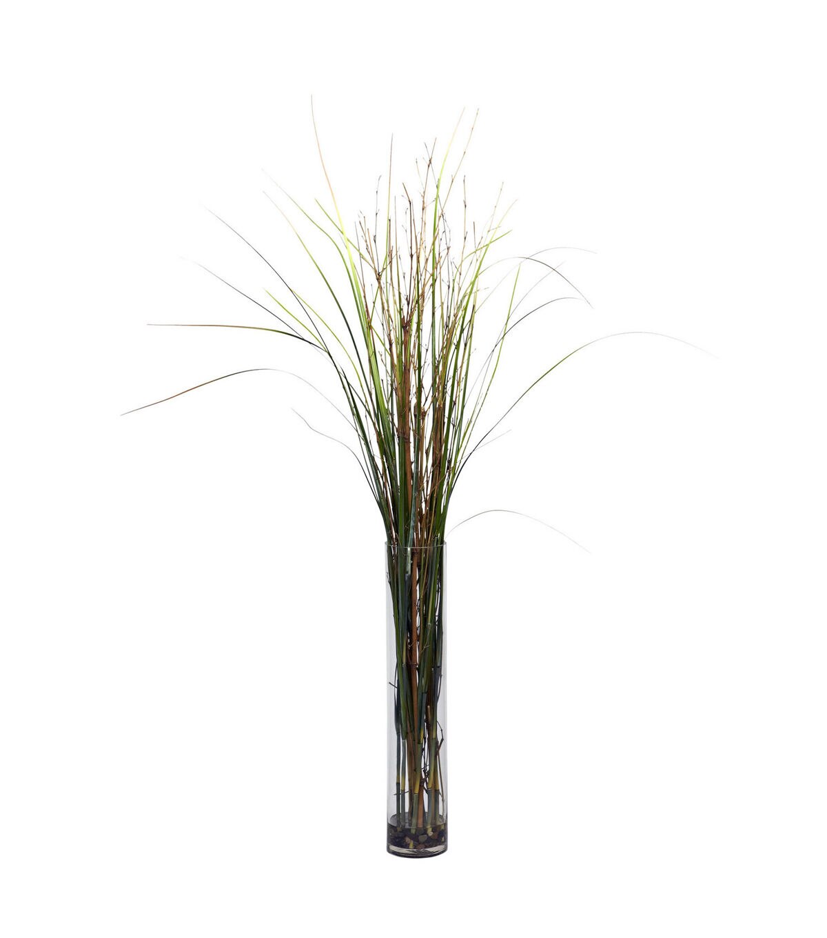 Nearly Natural 47 Grass & Bamboo With Cylinder Silk Plant