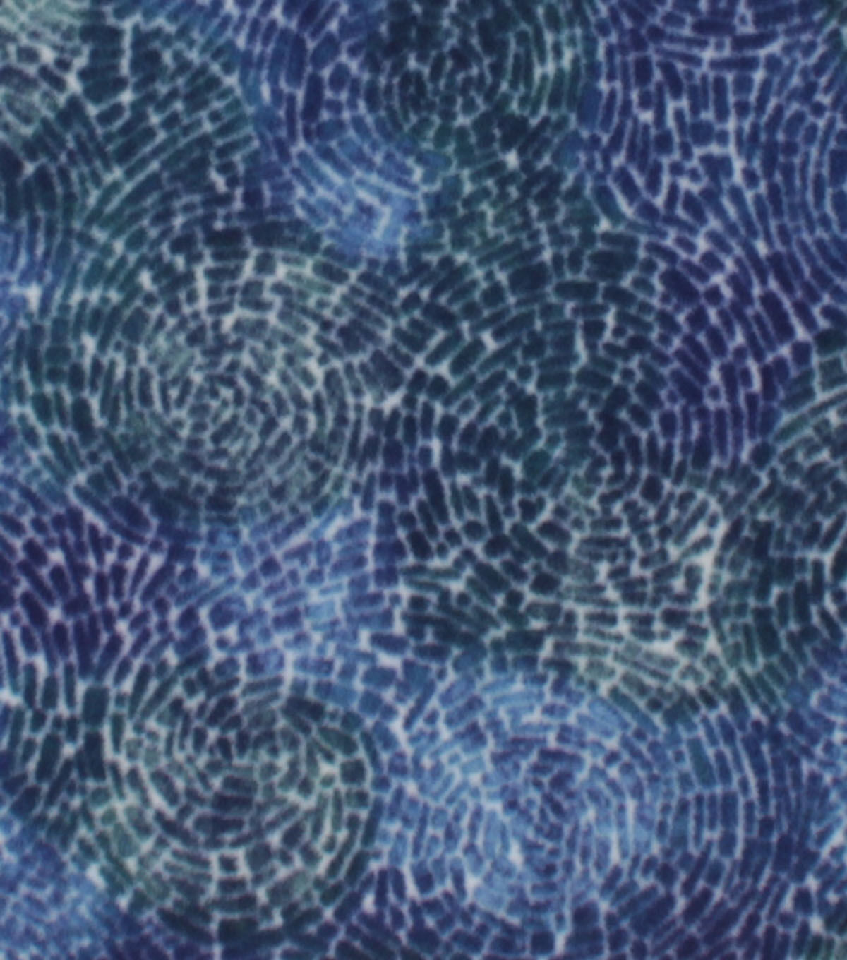 Blue Abstract Swirl Anti Pill Plush Fleece Fabric