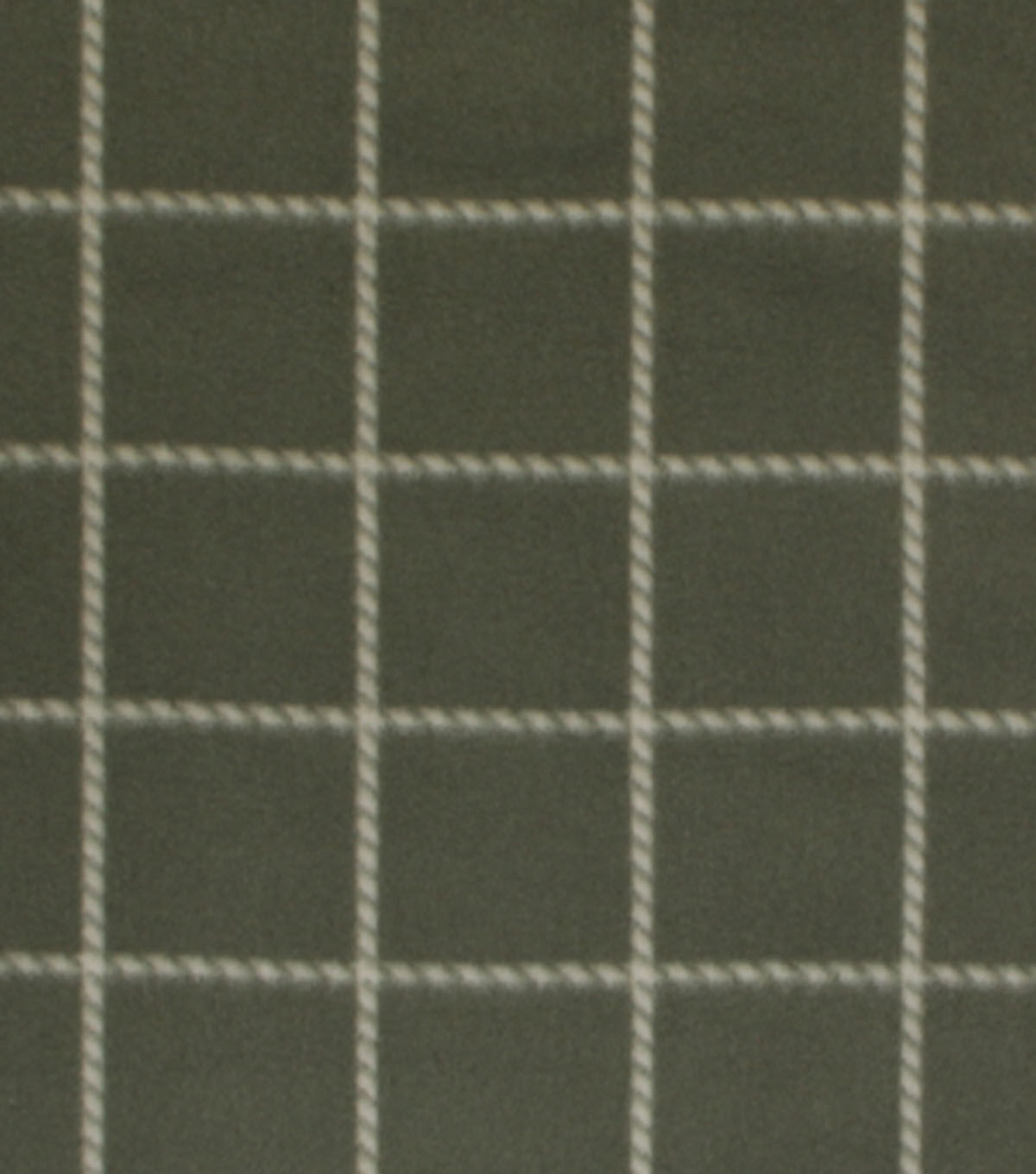 Green Windowpane Plaid Blizzard Fleece Fabric