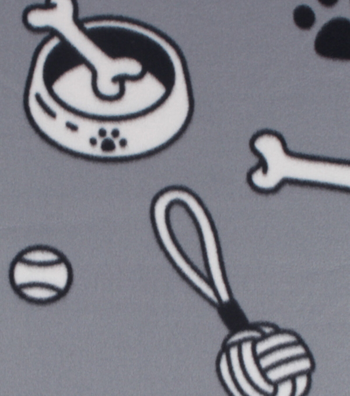 Dog Icons Blizzard Prints Fleece Fabric