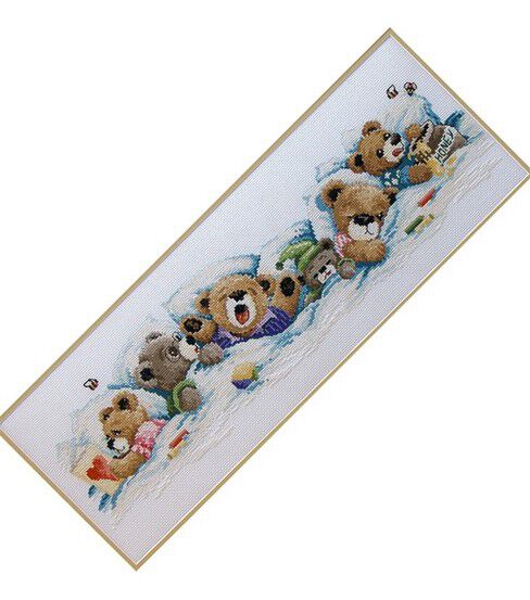 Janlynn 19x 7 Sleepy Bears Counted Cross Stitch Kit