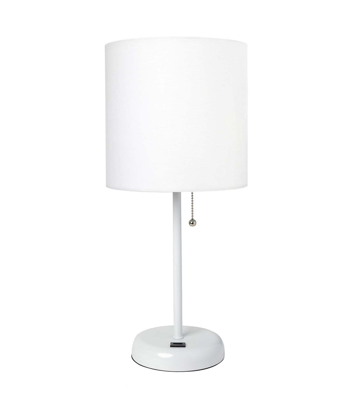 All The Rages 19.5 Metal Outlet Base Desk Lamp With USB Port & Shade