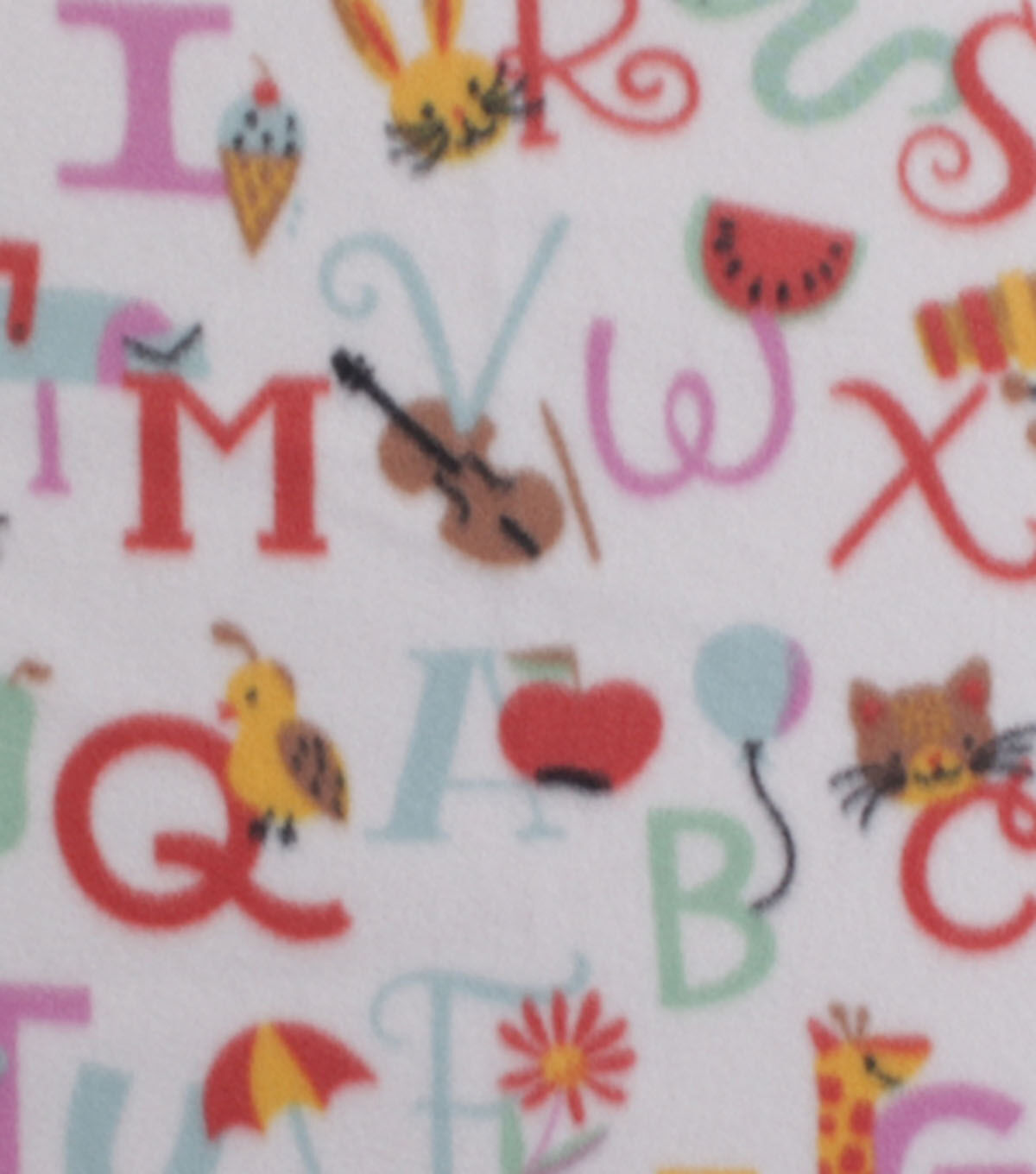 ABC Animal Blizzard Fleece Fabric