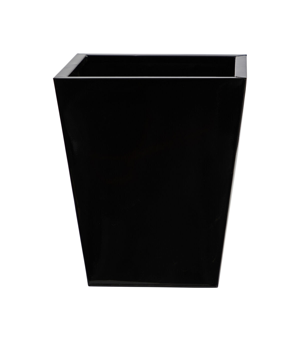 Nearly Natural 15 Black Geometric Metal Planter