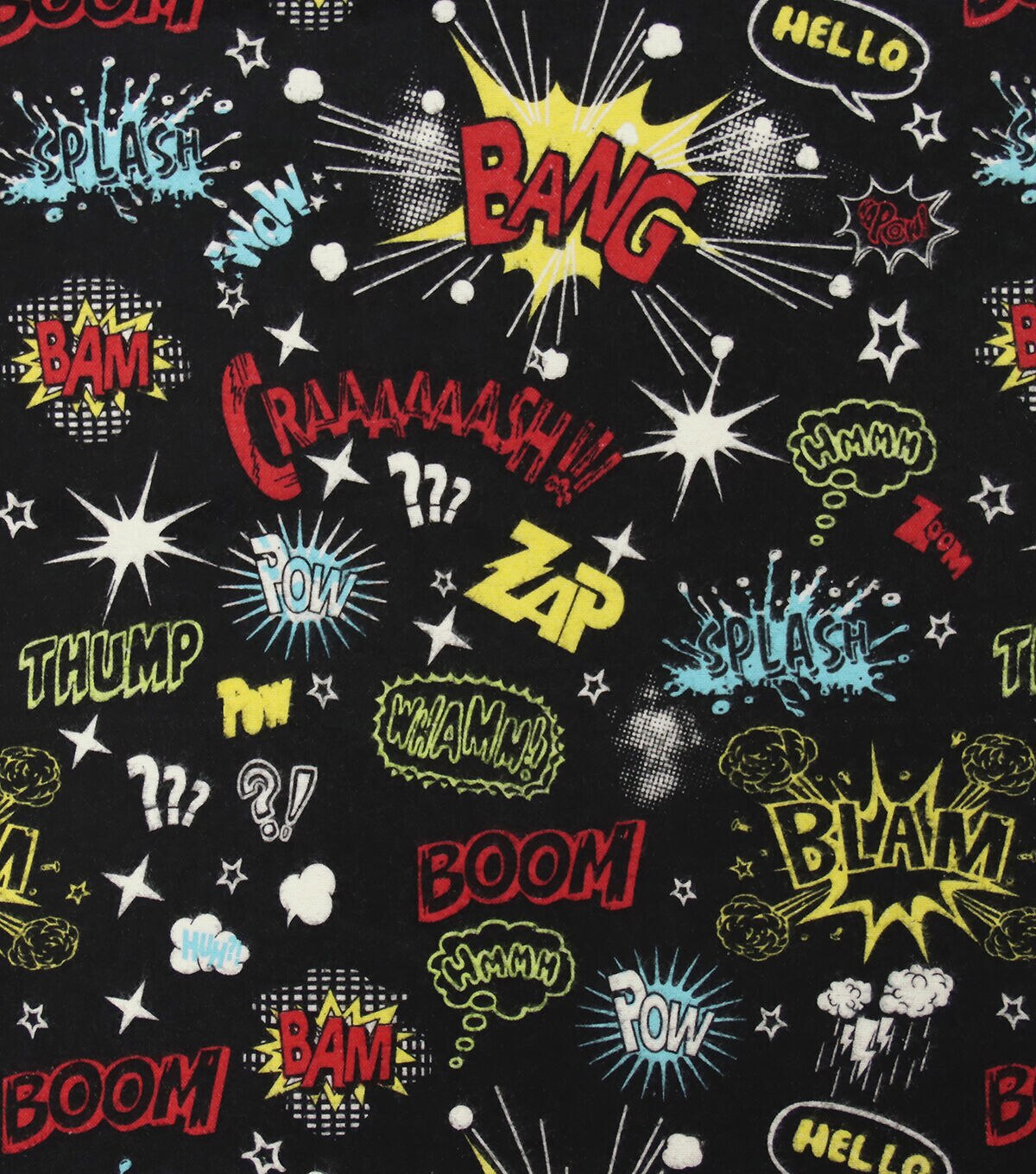 Super Hero Words Super Snuggle Flannel Fabric