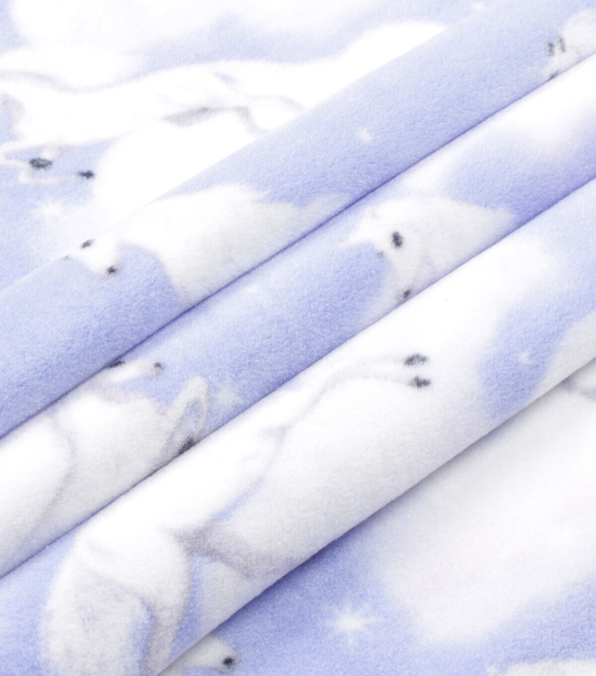 Magical Unicorns on Purple Anti Pill Fleece Fabric