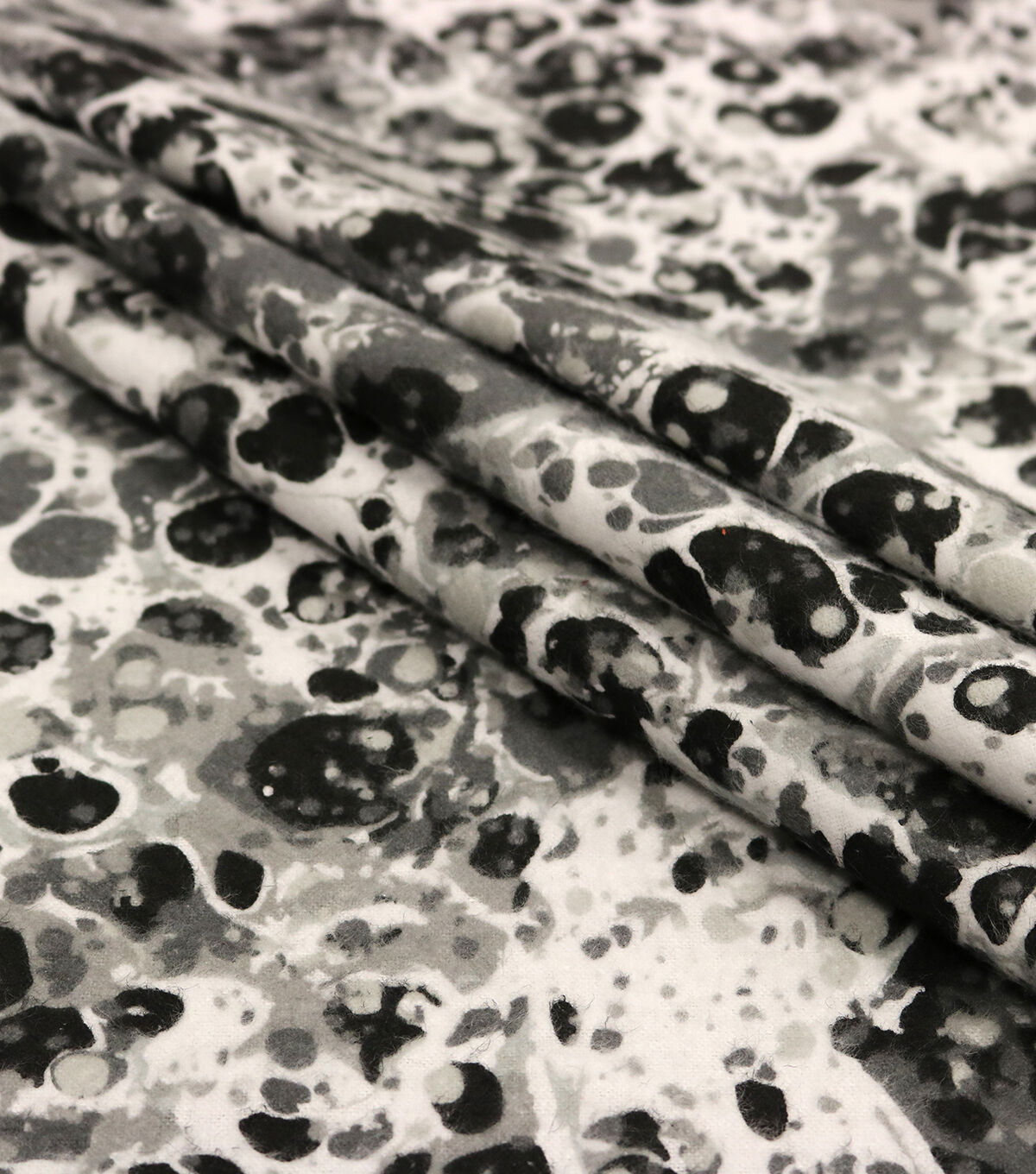 Gray Black Oil Slick Super Snuggle Flannel Fabric