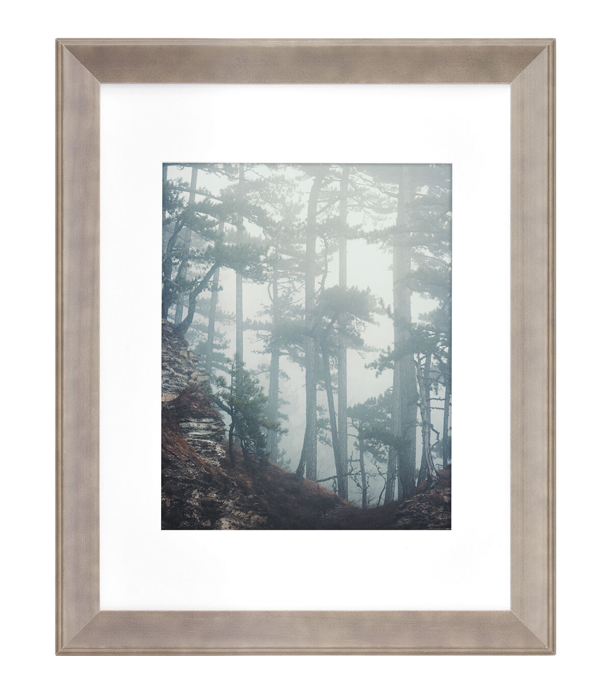 Walden Woods 11x14 Matted to 8x10 Gray Wall Frame