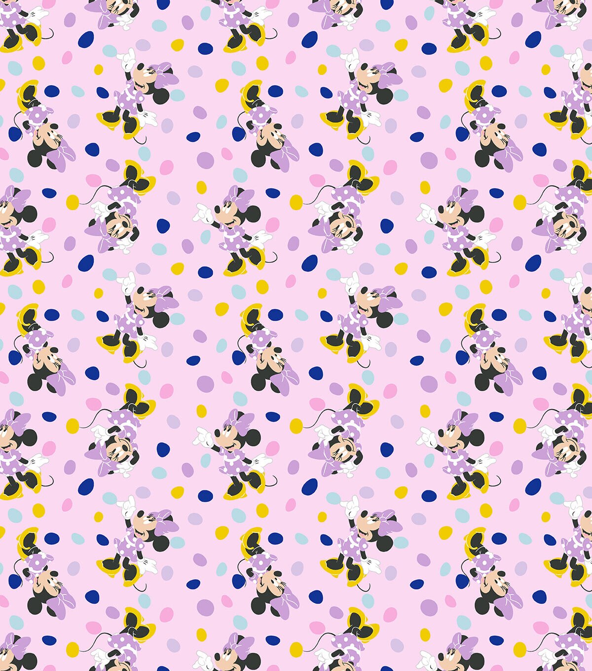 Minnie Mouse Pink Dot Disney Cotton Fabric