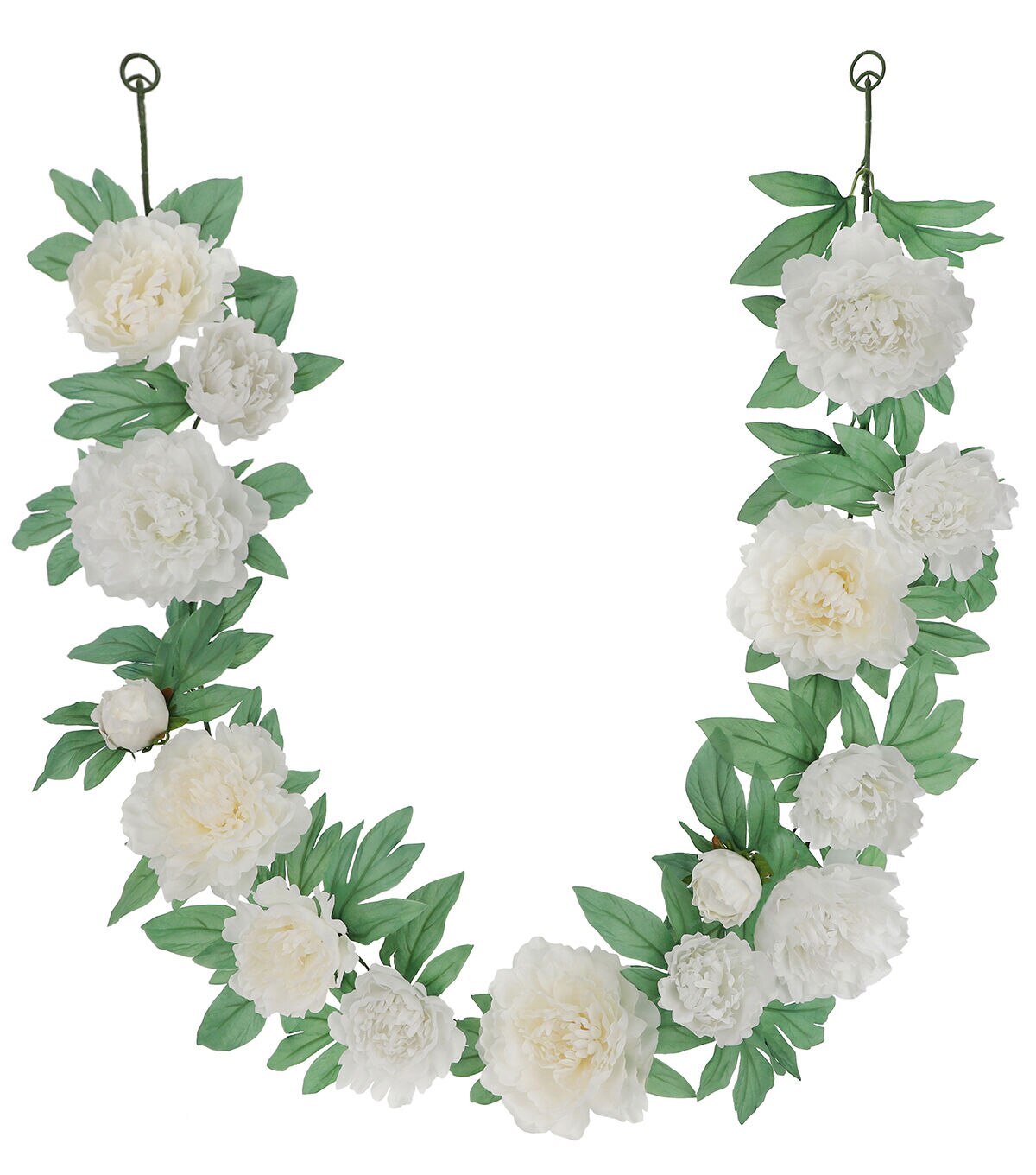 72 White Peony Garland by Bloom Room