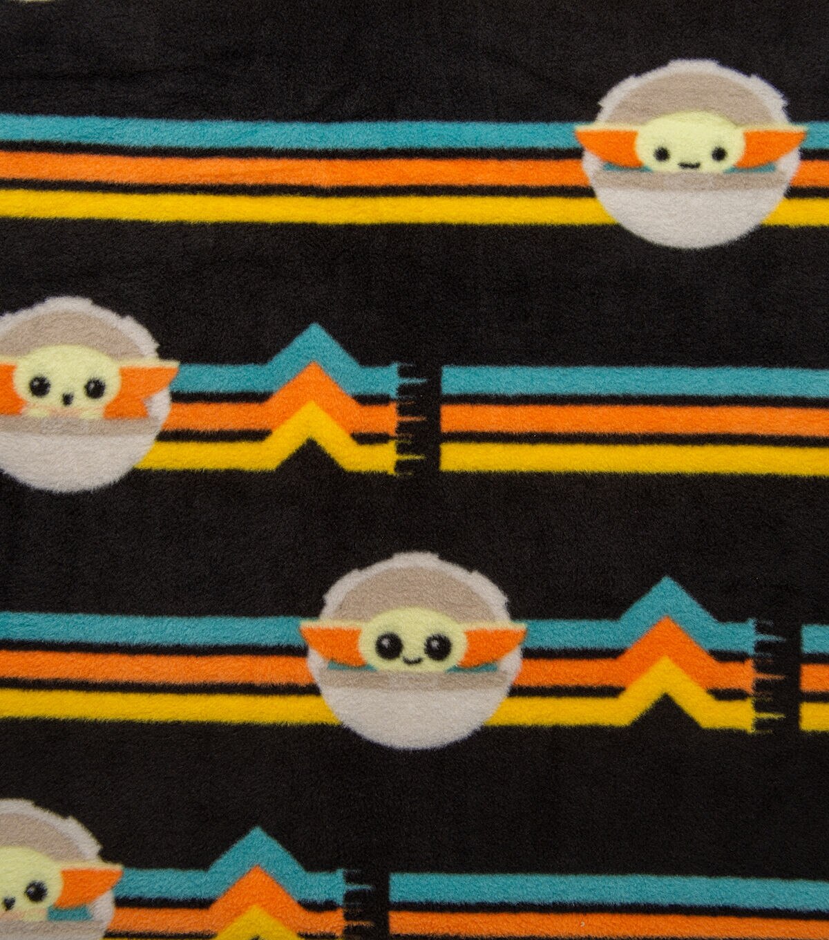 Mandalorian Child Retro Stripe Fleece Fabric