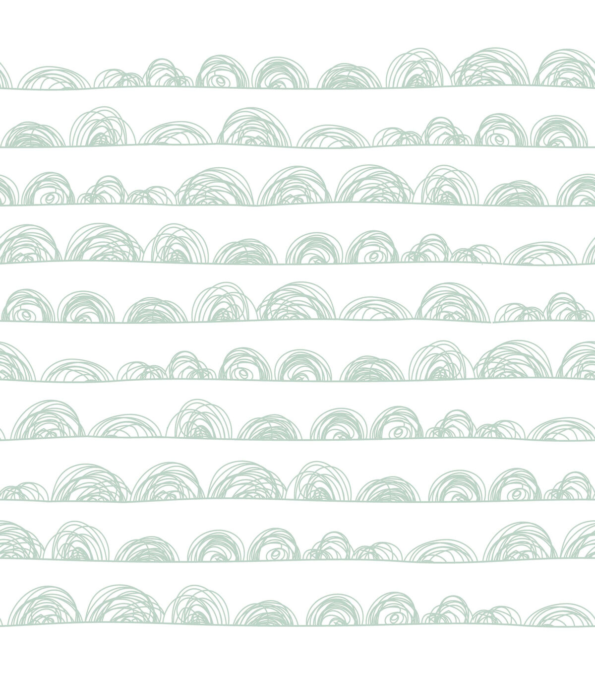 RoomMates 20.5 x 16.5' Green Doodle Scallop Peel & Stick Wallpaper
