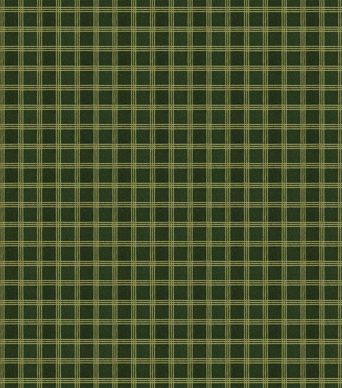 108 Green Grid Plaid Wide Flannel Fabric
