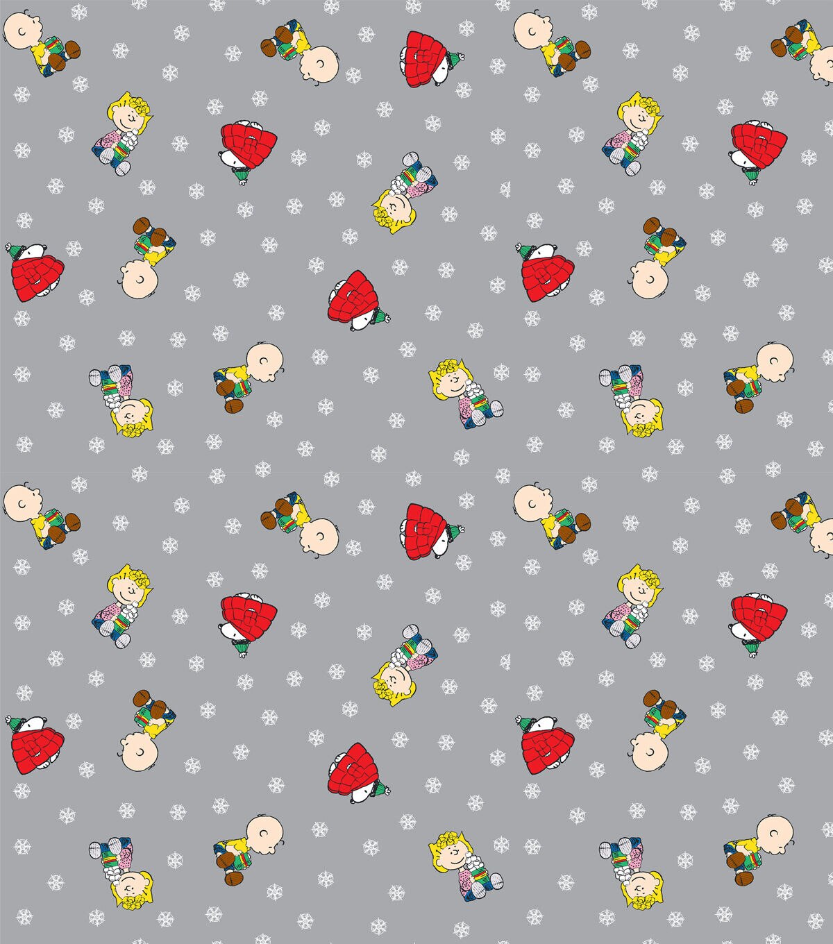 Peanuts Stay Warm Christmas Cotton Fabric
