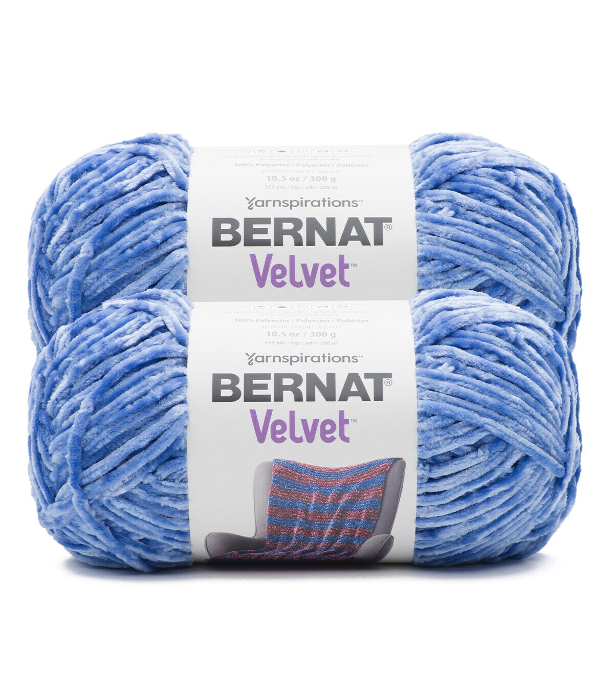 Bernat Velvet 315yds Bulkly Polyester Yarn 2 Bundle