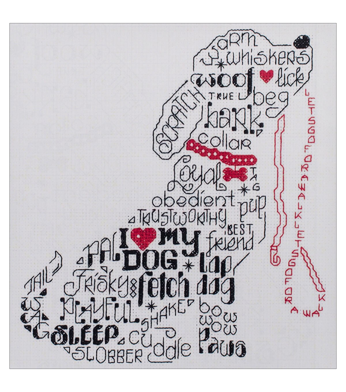 Imaginating 7 x 8 Let's Bark Counted Cross Stitch Kit