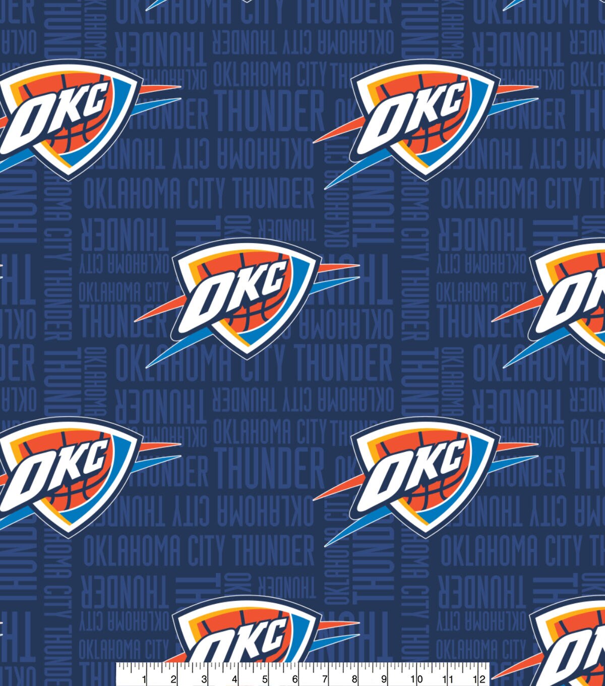 Oklahoma City Thunder Toss Wordmark NBA Fleece Fabric