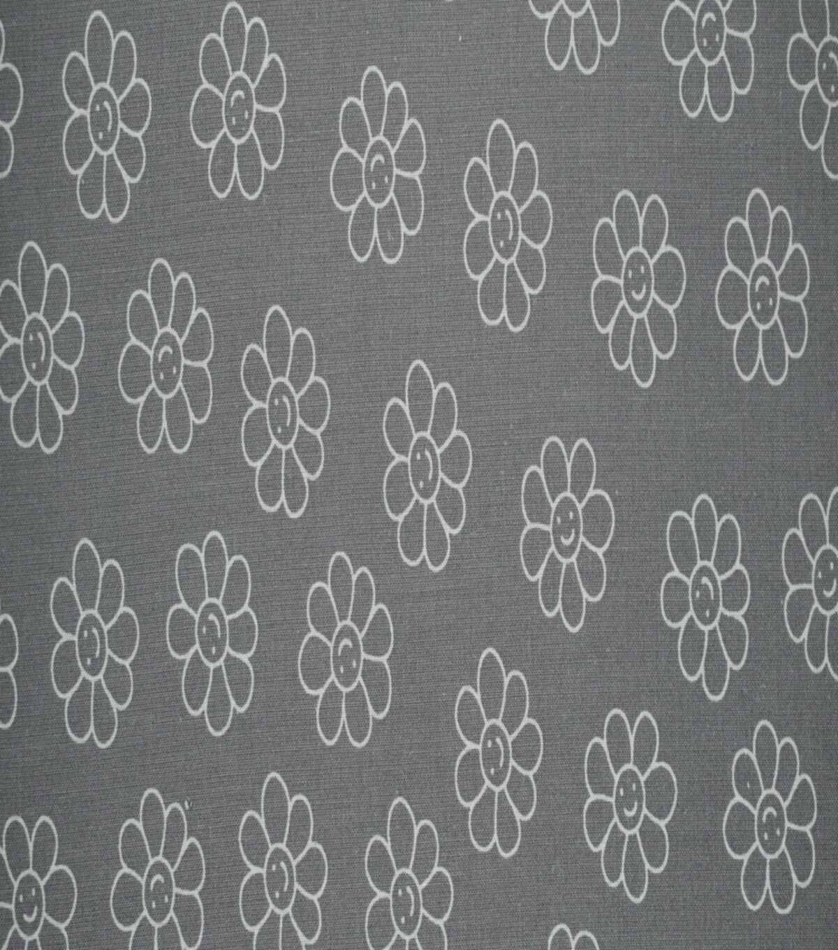 Happy Floral on Gray Quilt Cotton Fabric by Quilter's Showcase
