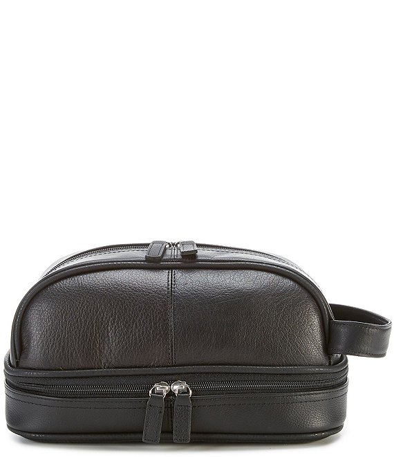 Bottom Zip Leather Travel Kit