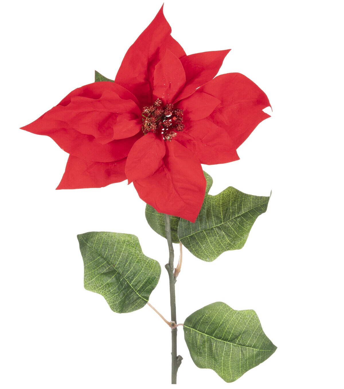 28.5 Red Poinsettia Stem by Bloom Room