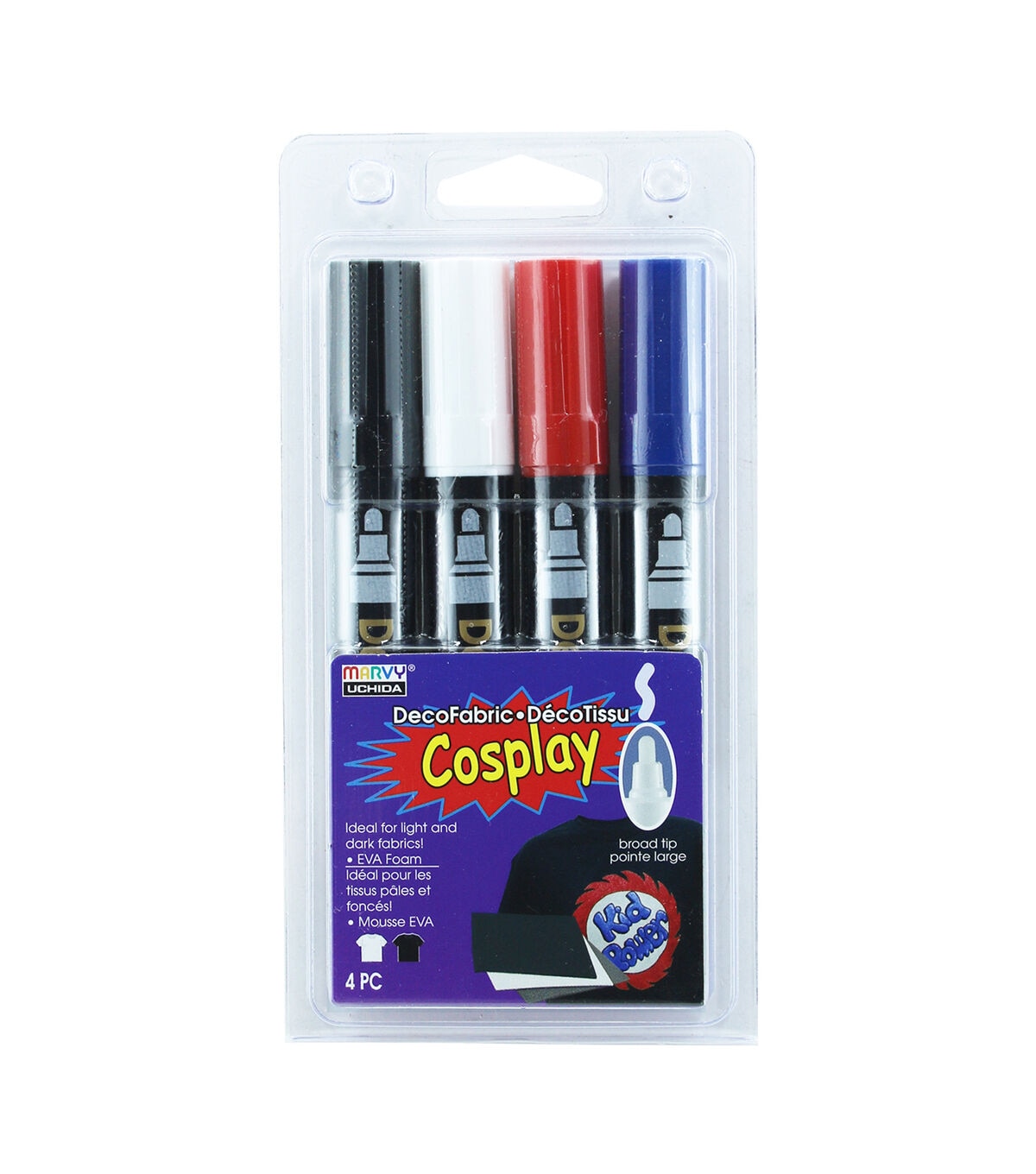 Marvy Uchida 4ct Primary Cosplay Fabric Marker