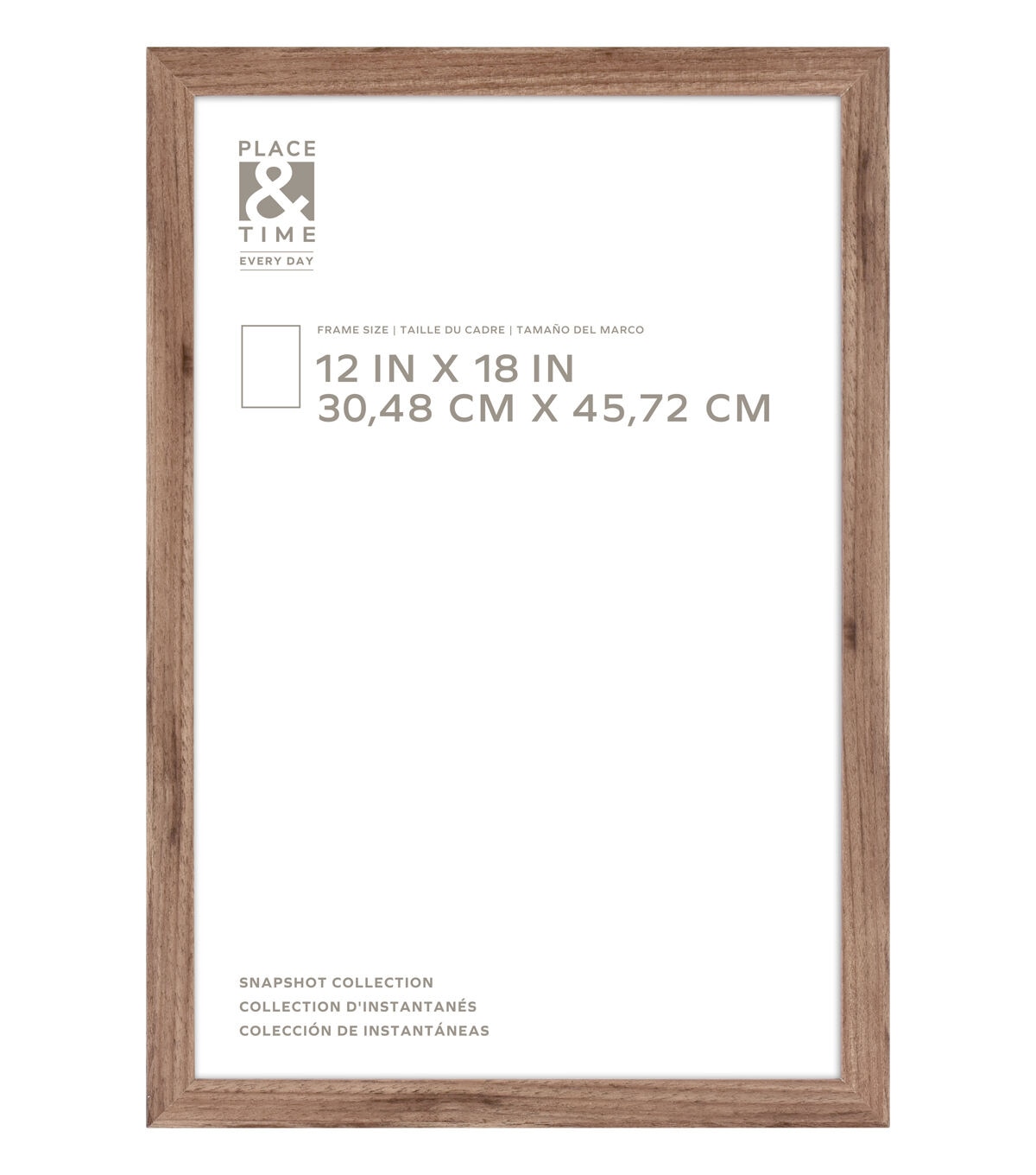 12 x 18 Snapshot Walnut Wall Frame by Place & Time