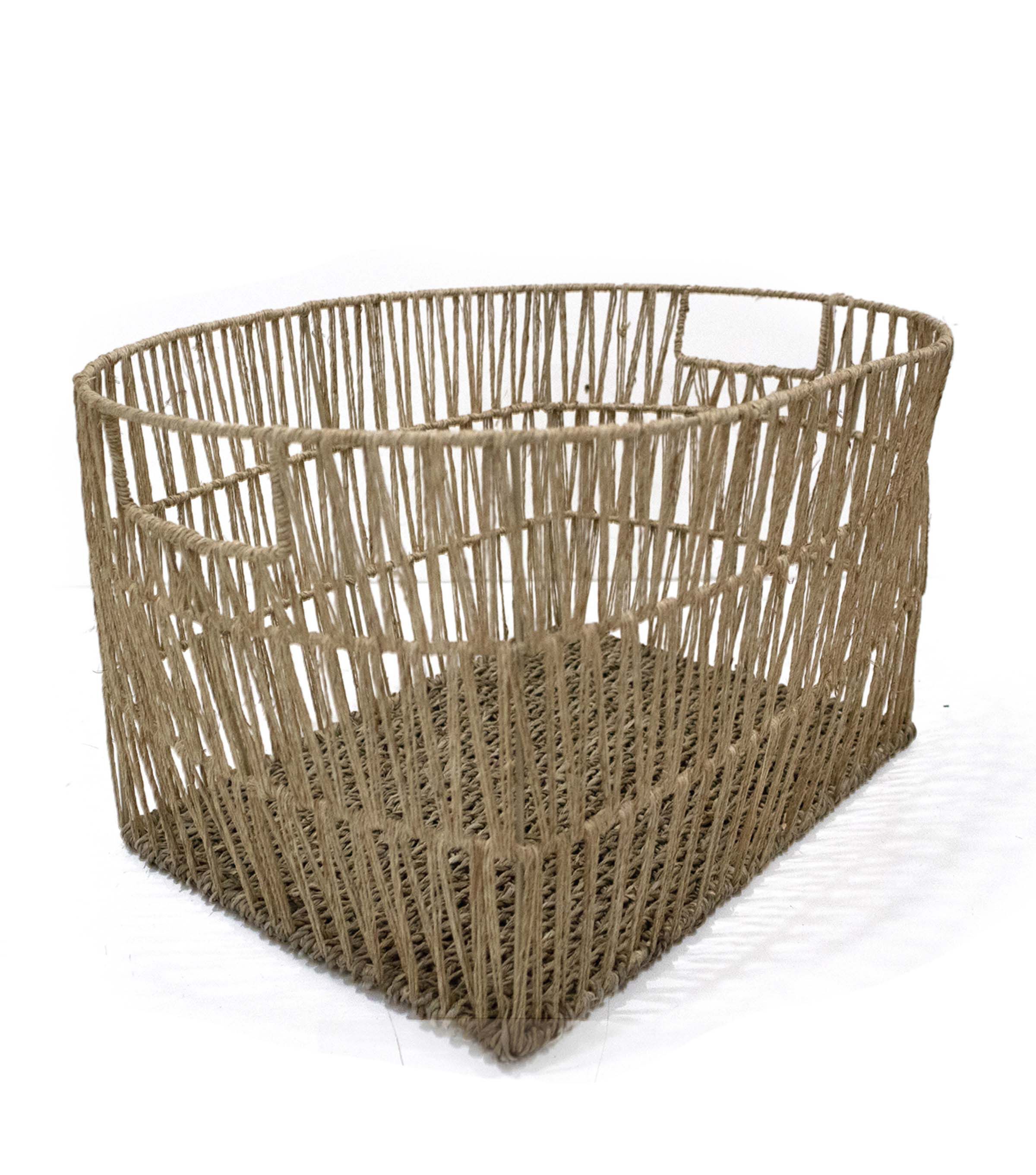 18.5 x 13 Bamboo Open Weave Basket by Place & Time