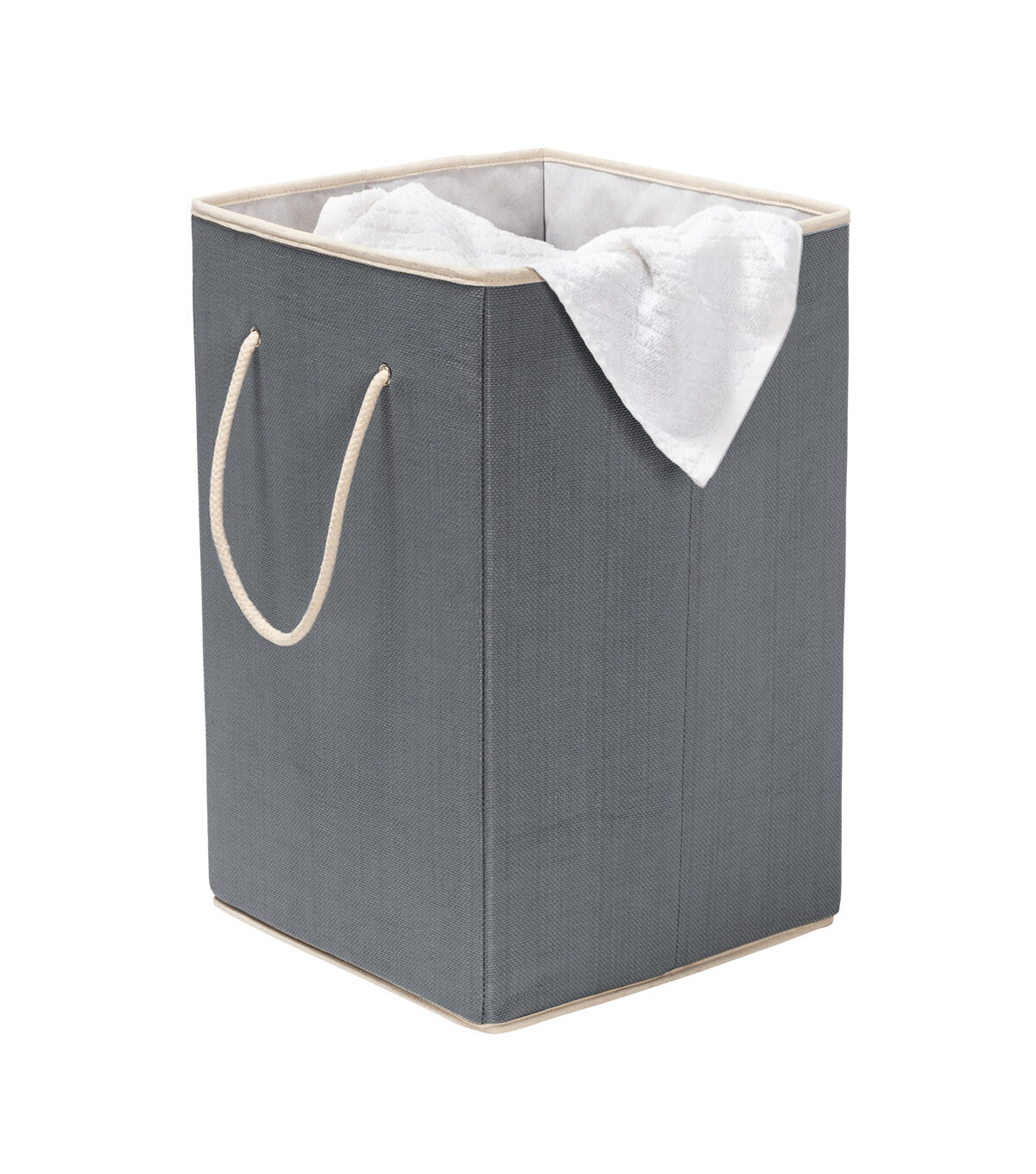 Honey Can Do 14 x 22 Gray Resin Square Laundry Hamper With Handles