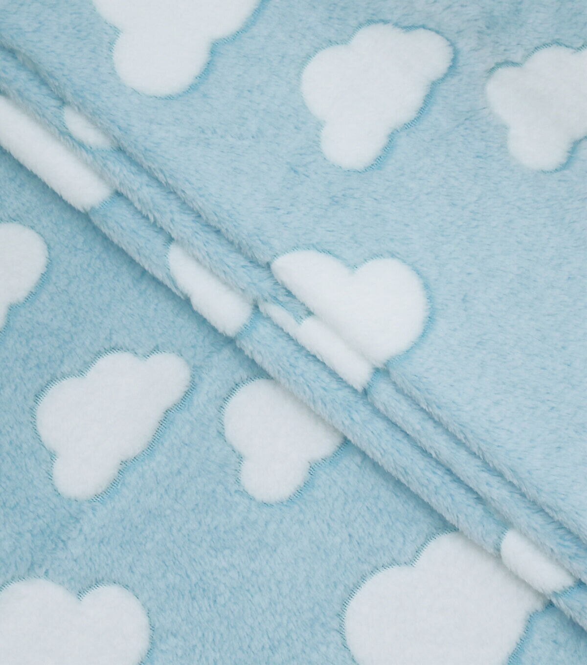 Sew Lush Cloud Blue Embossed Fleece Fabric
