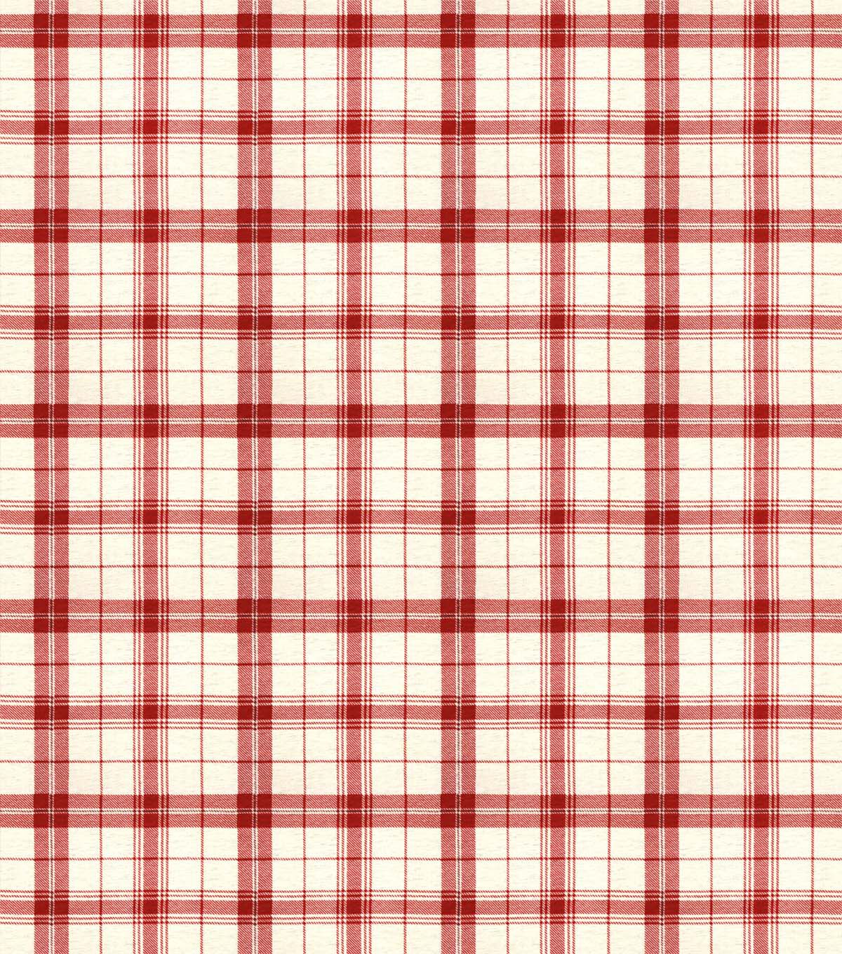 Plaid Red 108 Wide Flannel Fabric