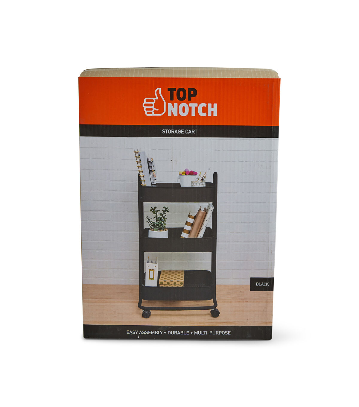 17 Rolling 3 Tier Metal Storage Cart by Top Notch