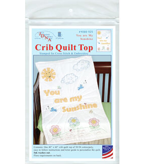 Jack Dempsey 40 x 60 You are My Sunshine Stamped Crib Quilt Top