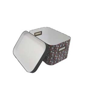 14 Brown Hearts Oval Box With Cut Out Handles by Place & Time