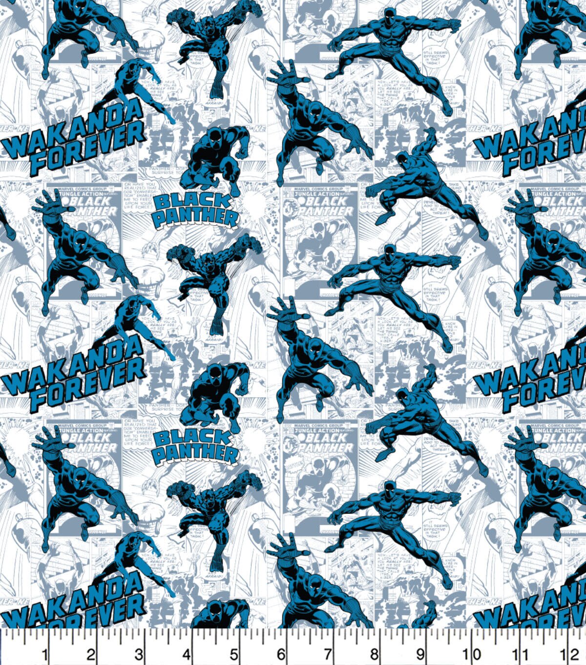 Black Panther Comic Tonal Pop Culture Cotton Fabric