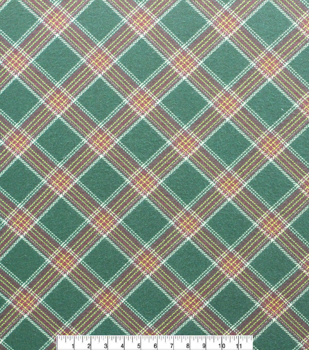 Red & Green Crisscross Plaid Super Snuggle Christmas Flannel Fabric