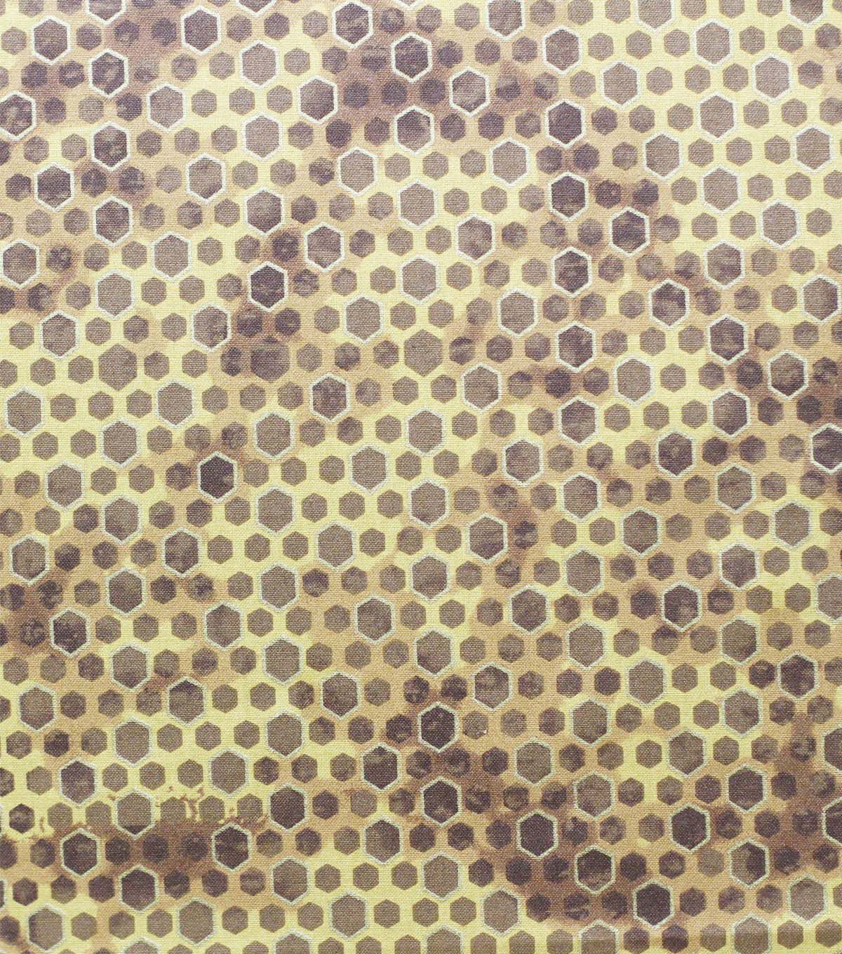 Honeycomb Quilt Metallic Cotton Fabric by Keepsake Calico