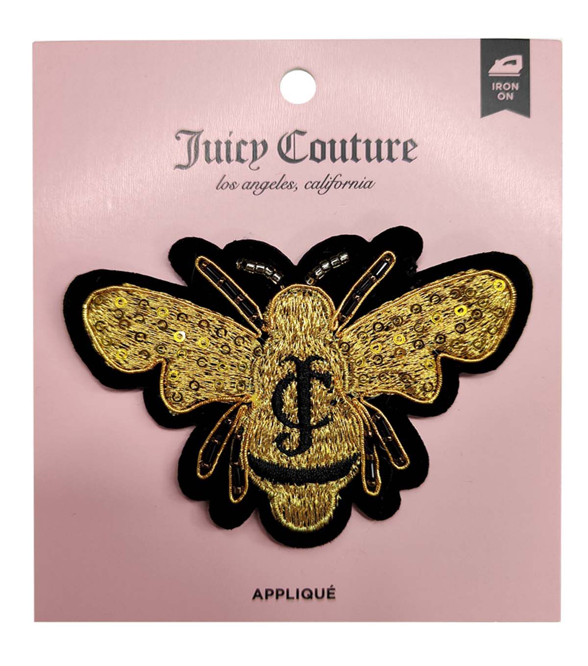Juicy Couture 3 Bling Bee Iron On Applique