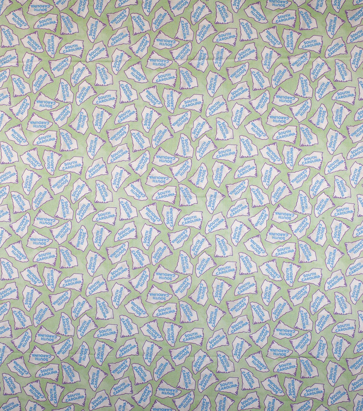 South Carolina Cotton Fabric Tossed State