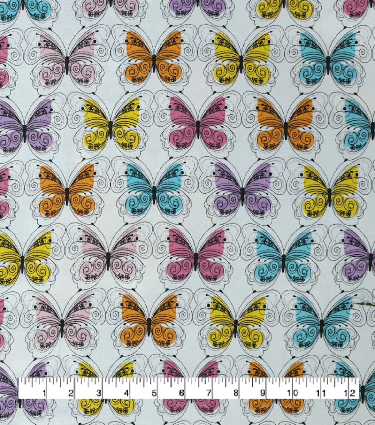 Butterflies Super Snuggle Flannel Fabric