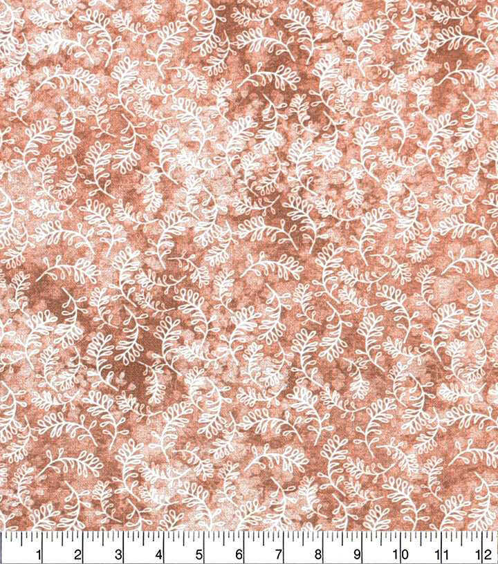 Brown Tonal Vines Quilt Cotton Fabric by Keepsake Calico