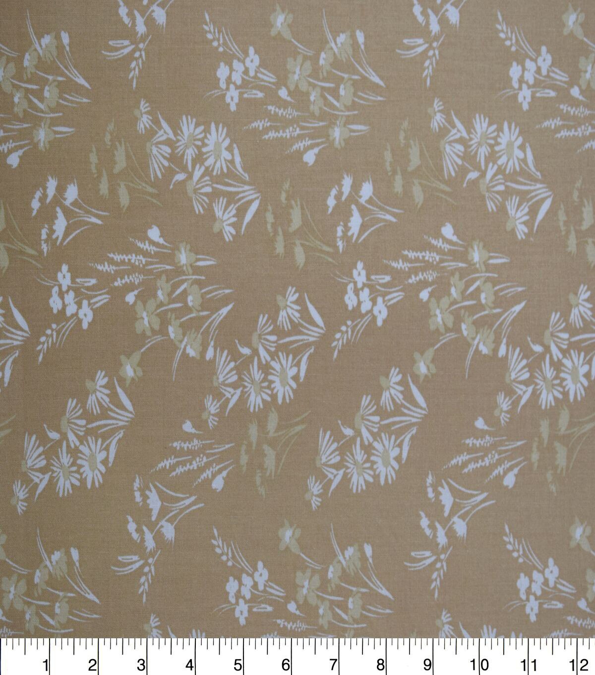 Floral on Sand Quilt Cotton Fabric by Quilter's Showcase