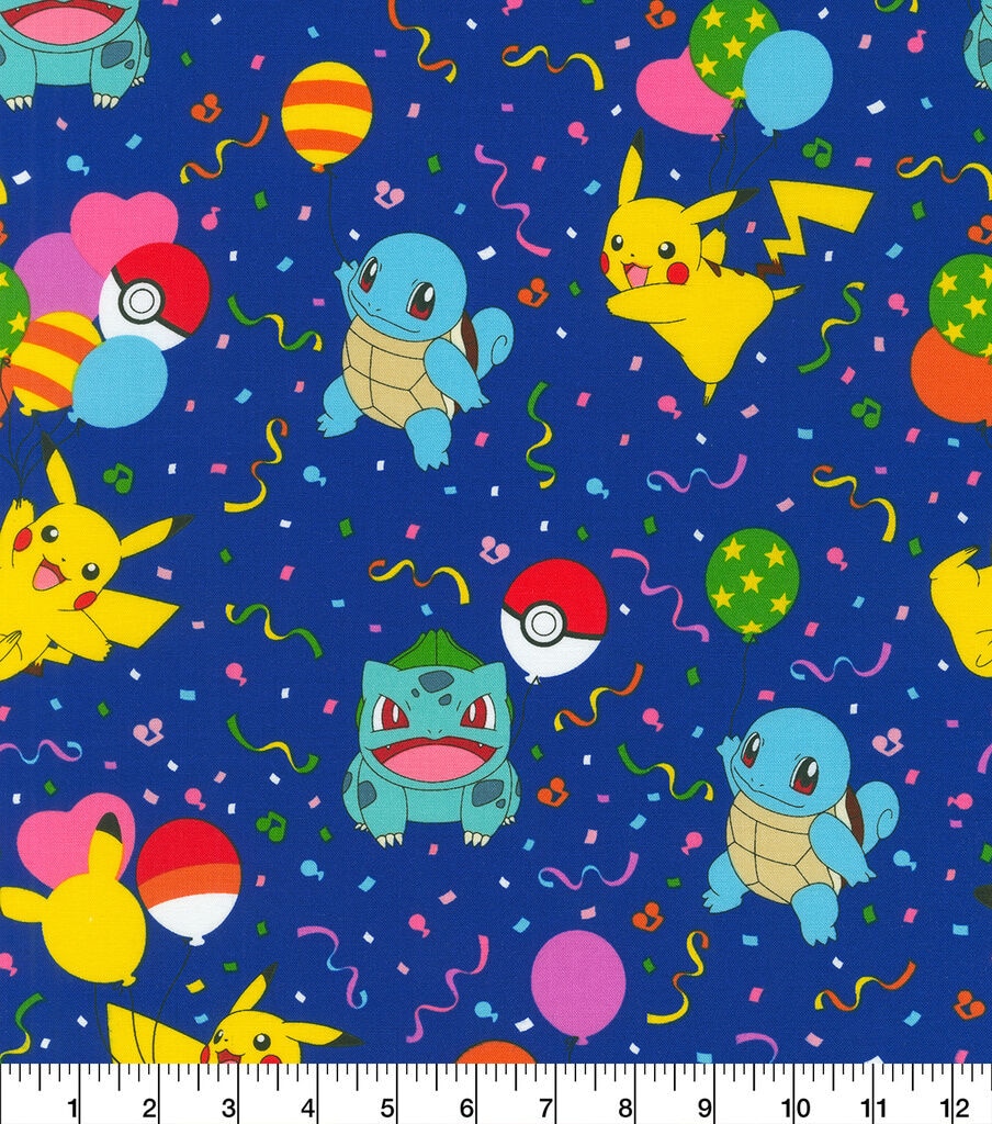 Robert Kaufman Pokemon Confetti Cotton Fabric