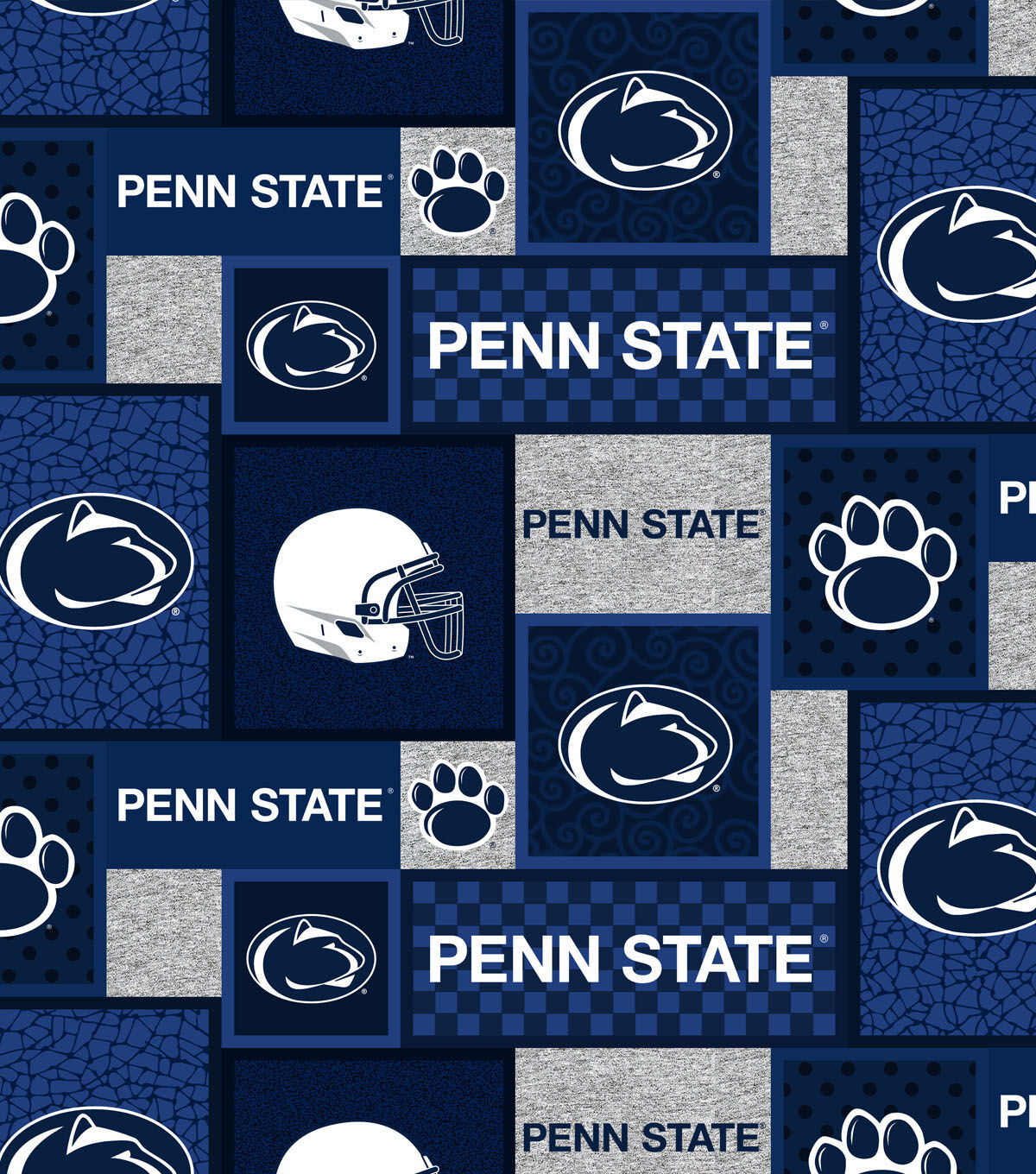 Penn State Nittany Lions Fleece Fabric College Patches