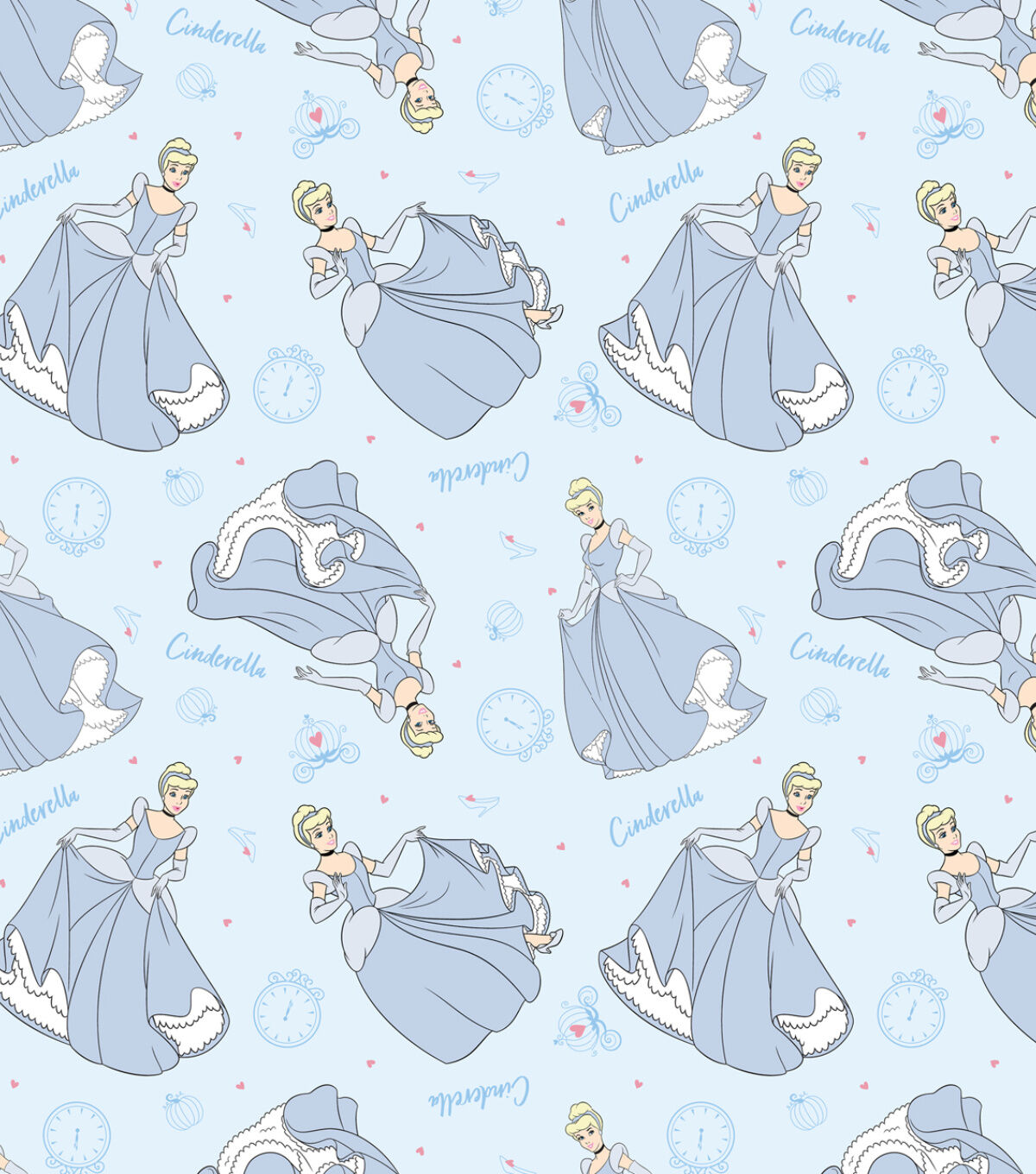 Disney Cinderella Vintage Icons Fleece Fabric