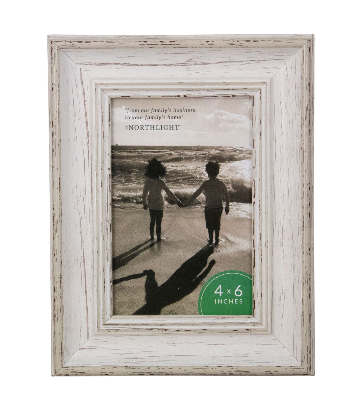 Northlight 4 x 6 White Distressed Vintage Wall Tabletop Picture Frame