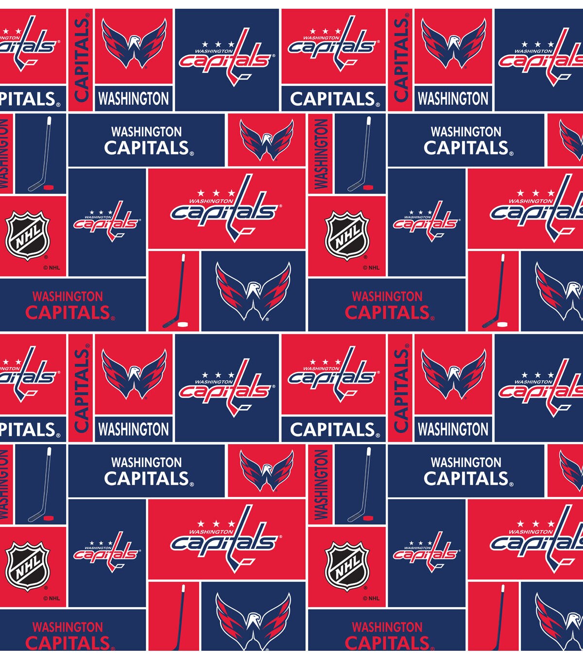 Washington Capitals Fleece Fabric Block