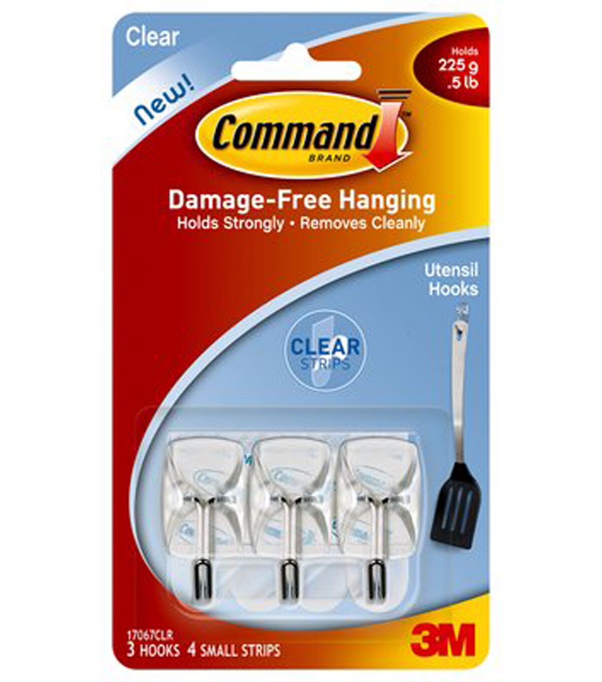 Command 0.5lb Clear Small Wire Hooks & Strips 7ct