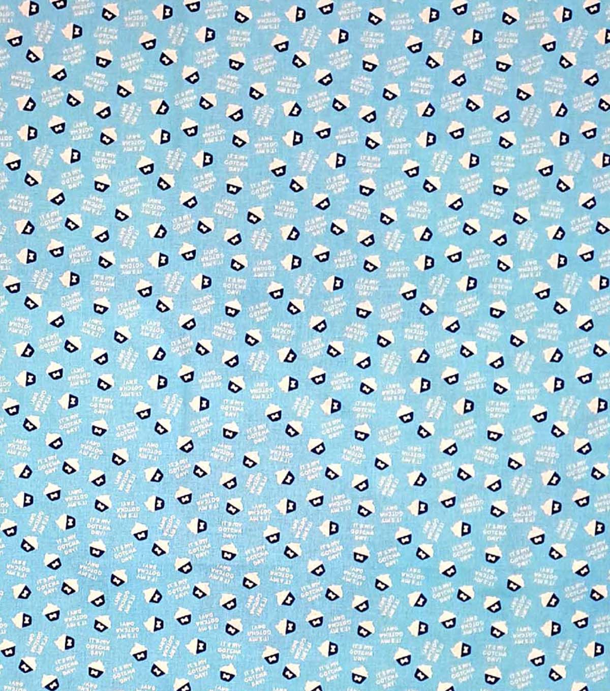 Cupcakes on Blue Novelty Cotton Fabric